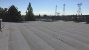 showing a flat roof